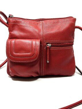 Tignanello red leather crossbody